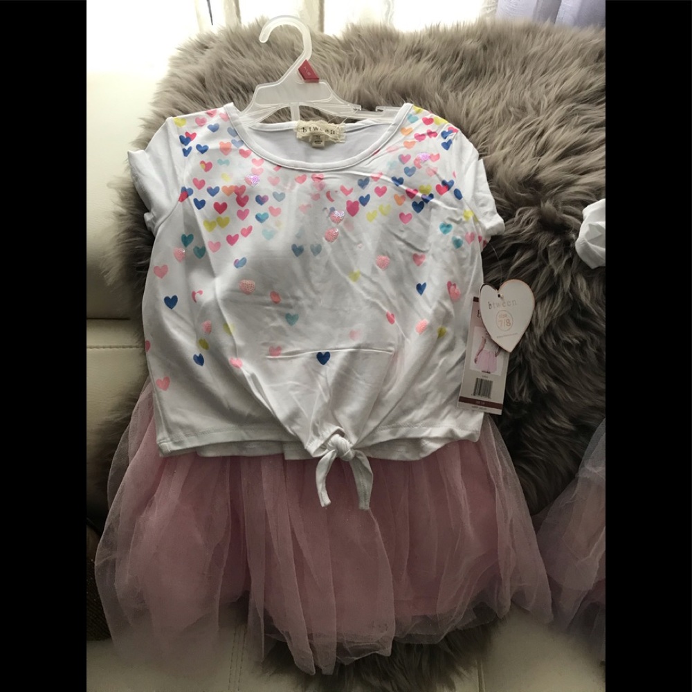 Girl two piece multicolor size 7/8 tutu set